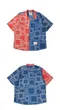 【23SS】Beyond Closet 復古拚色開領短袖襯衫(紅)
