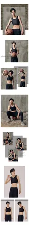 Workout 舒輕款-半身排鉤束胸(黑)