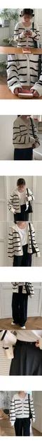 어리틀빗A little b－sailor stripe cardigan (4colors)：水手領條紋針織外套