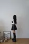 魔女札記-韓國皮革背心+皮革傘裙 套裝