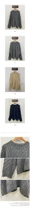 Vinvle－寬鬆編織混紡羊毛衫：3 color