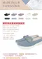 【Normady 諾曼地】氣質金屬小方釦真皮磁石內增高氣墊球囊穆勒鞋-MIT手工鞋(天灰藍)
