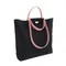 canvas tote bag/black+pink