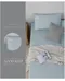 240織紗精梳棉枕套床包組(青水藍-單人)純色系列