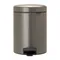 【缺貨】BRABANTIA PEDAL BIN NEWICON 白金色 時尚腳踏式垃圾桶 5L #112683