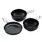 ［UNIFLAME］輕量鍋具三件組｜U667828  餐具組 戶外 野餐 鍋組 日本製 Trail Pot 3 Black Cookset