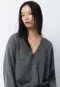 雙V領美麗諾鬆身毛衣 (四色)