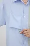 【22FW】韓國 口袋拼接直紋襯衫