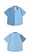 【23SS】Beyond Closet 復古拚色開領短袖襯衫(藍)