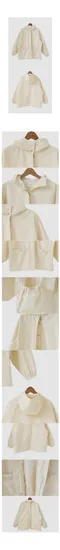 어리틀빗A little b [made]－reverie hoody yasang (1color)：奶油白連帽休閒夾克