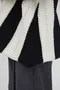 【22FW】韓國 黑白斜紋V領針織上衣