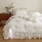 韓製寢具MAATILA－Hotel france荷葉皺褶無塵棉被組：Greece garden希臘花園