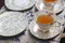 Royal Tara 金色花與葉下午茶組 1960+ (含 糖碗 牛奶壺 )