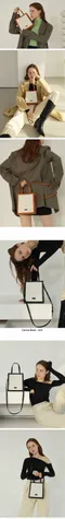 ［焦糖棕現貨］Mur - Balen bag mini： 韓國皮革帆布側背/單肩包（小）：4 colors