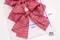 甜心條紋蝴蝶結(DK0023-4/Sweetheart Striped Bow) ｜條紋｜紅色｜手作｜布置｜聖誕｜緞帶用途｜髮飾