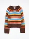 LINENNE－vintage alpaca stripe knit (mix)