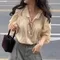 LINENNE－bunny lace blouse (2color)