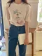 【預購】正韓 可愛女孩塗鴉棉T