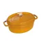 STAUB 橢圓形鑄鐵鍋 29CM 白色松露/芥茉黃/櫻桃紅/黑/石墨灰/羅勒綠/深藍色