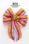 圓點條紋相間蝴蝶結(W791/Polka Dot Striped Interlaced Butterfly Bow) ｜手作｜布置｜白色｜緞帶用途