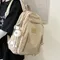 【尼龍】👛👜學院風百年不敗粉嫩皺皺感多隔層後背包（含掛件）👝🎒 結單日:7/23