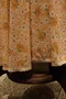 Vintage dress/復古橘色小花蕾絲邊洋裝