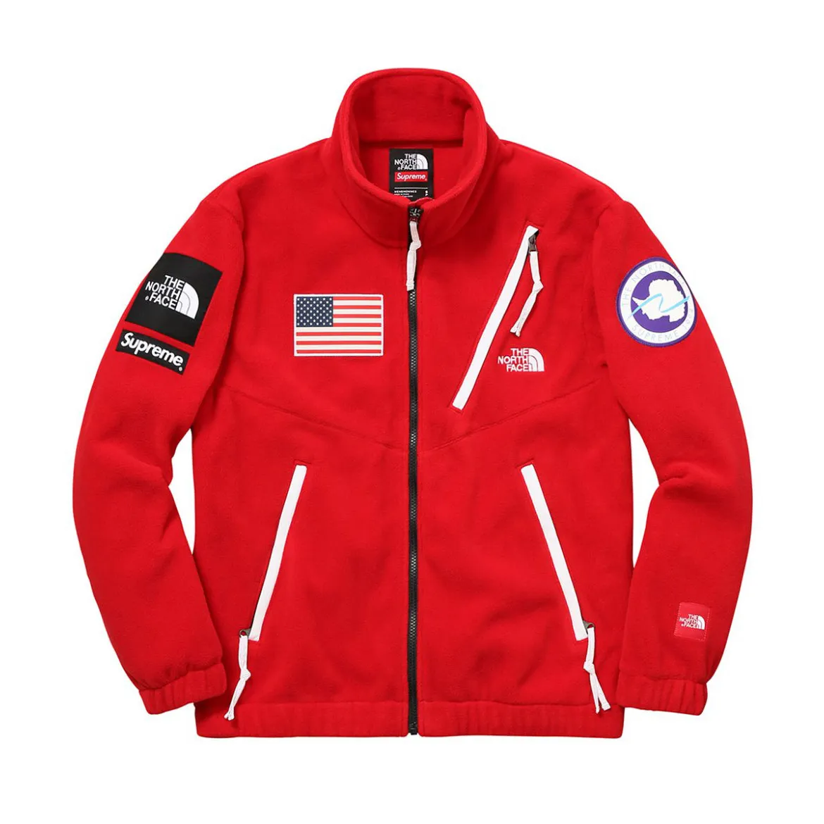 美品Supreme x The North Face 17SS USA Fleece Jacket 聯名刷毛夾克