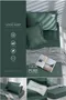 300織紗純淨天絲三件式枕套床包組(墨松綠-特大)/180x210cm/訂製單工作天3-5天