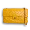 CHANEL Vintage | 黃色金釦單蓋Jumbo 斜背包