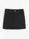 LINENNE－black cotton skirt pants (black)：黑色棉質褲裙