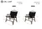 寬版居合椅系列-黑色(胡桃、橡木)