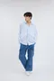 【23FW】韓國 大口袋休閒直紋襯衫