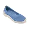 GLITZ2 後跟異材質拼接休閒平底鞋-天空藍