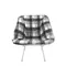 PKF-005 黑白格羊絨椅套(無支架) Black and white grid cashmere chair cover(no bracket)