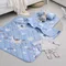 200織紗精梳棉兒童睡墊涼被組-(藍)快樂獨角獸