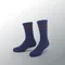 抗菌條紋運動中筒襪〈深藍〉