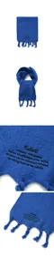 預購【23FW】Fallett 刺繡文字LOGO圍巾(藍)