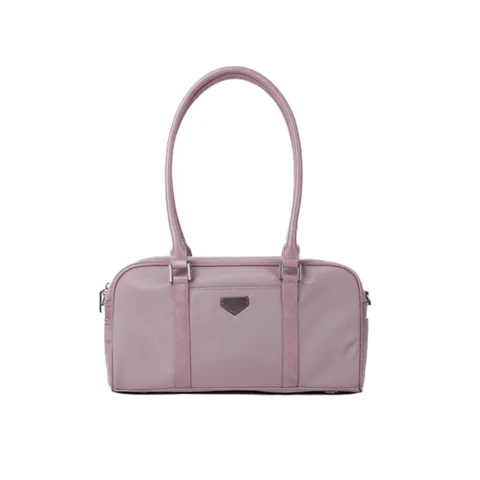 ショルダーバッグ・ポシェット ^LEATHERY^ Boston nylon shoulder bag PALE PINK LRBG4101PLPK KENSINGTON SM BOSTON DR Black Drench Bowling Purse by KURT