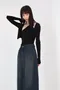 Silk Knit 短版排釦針織開衫 #天蠶絲系列 (兩色)
