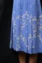 日本製楓葉樹水玉點點短袖藍洋裝