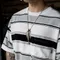 Gnomes Lab 23SS tmsocke strip tee - 立體口袋橫條TEE / 黑灰