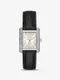 MICHAEL KORS Mini Emery Pavé Silver-Tone and Crocodile Embossed Leather Watch