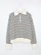 LINENNE －two tone stripe zip up (2color)