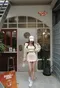西城奶油軟法-短版連帽外套+bra top背心 +褲裙 三件套裝