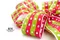 圓點條紋相間蝴蝶結(W791/Polka Dot Striped Interlaced Butterfly Bow) ｜手作｜布置｜白色｜緞帶用途