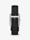 MICHAEL KORS Mini Emery Pavé Silver-Tone and Crocodile Embossed Leather Watch