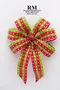 圓點條紋相間蝴蝶結(W791/Polka Dot Striped Interlaced Butterfly Bow) ｜手作｜布置｜白色｜緞帶用途