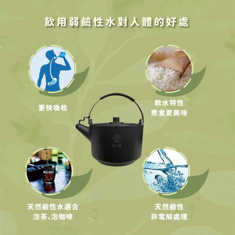 婦樂透】活力養身全炭百歲壺2L 竹炭壺，附贈520ml 炭杯*2