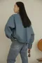 鋼青色後釦霧感皮衣-兩色