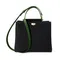 canvas cross-body bag/black+green